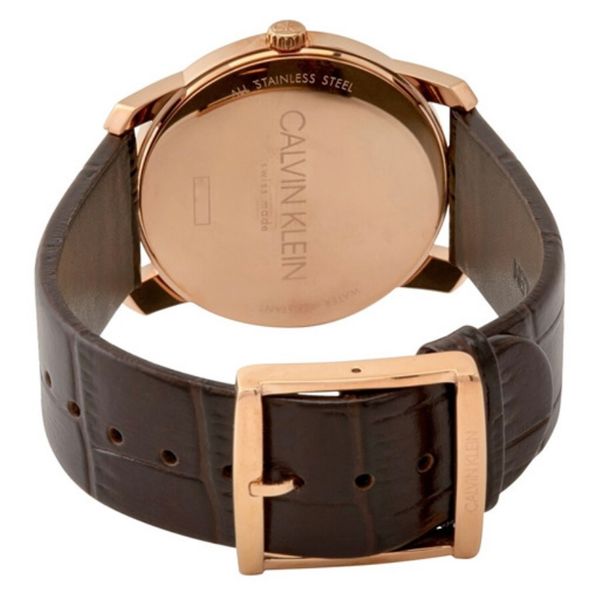  Calvin Klein Watch K2g226g6 For Unisex - Analog Display, Leather Band - Brown 