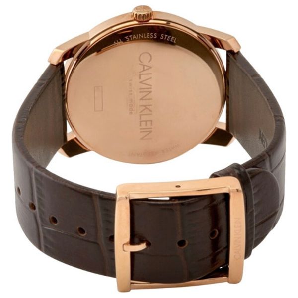  Calvin Klein Watch K2g226g6 For Unisex - Analog Display, Leather Band - Brown 