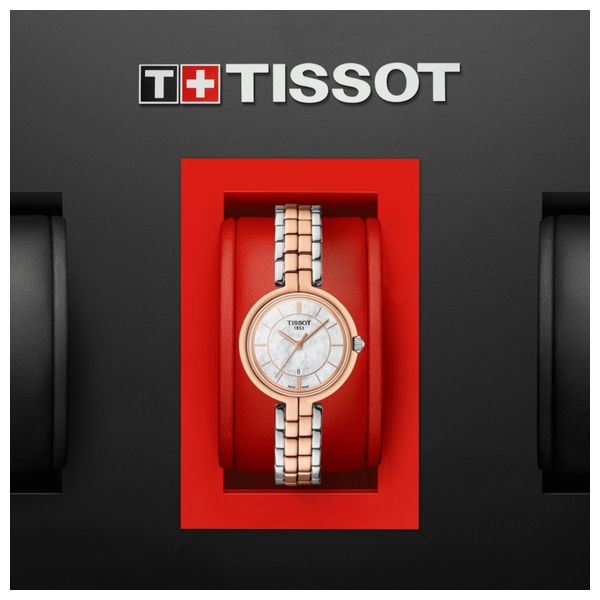  Tissot Watch T0942102211100 For Women - Analog Display, Stainless Steel Band - Bronze 