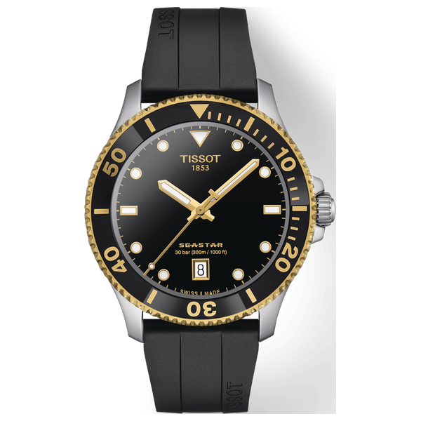 Tissot Watch T1204102705100 For Men - Analog Display, Rubber Band - Black 
