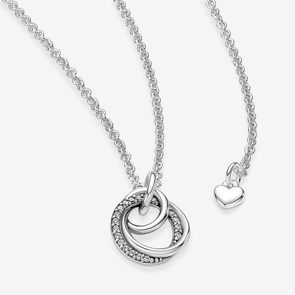  Pandora Ring Shape Necklace - Silver 