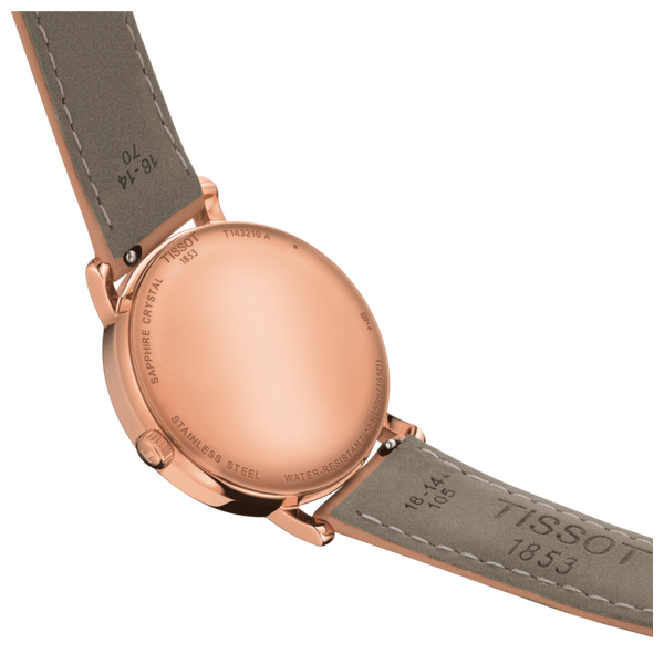  ساعة تيسوت للنساء T1432103601100 - عرض بعقارب, سوار من الجلد - بيجي 