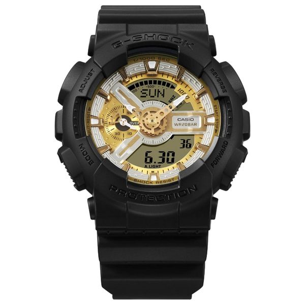  Casio Watch For Men - Analog Display, Resin Band - Black 