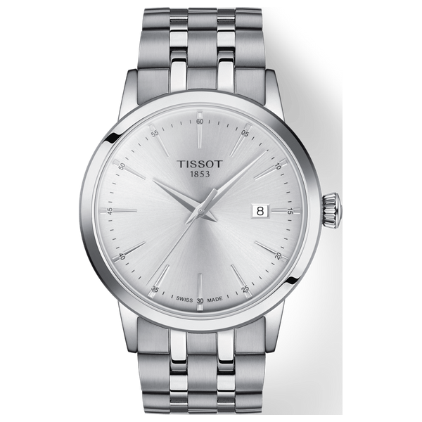  Tissot Watch T1294101103100 For Men - Analog Display, Stainless Steel Band - Silver 