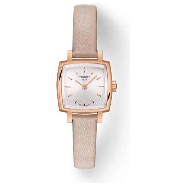  ساعة تيسوت للنساء T0581093603100 - عرض بعقارب, سوار من الجلد - وردي 