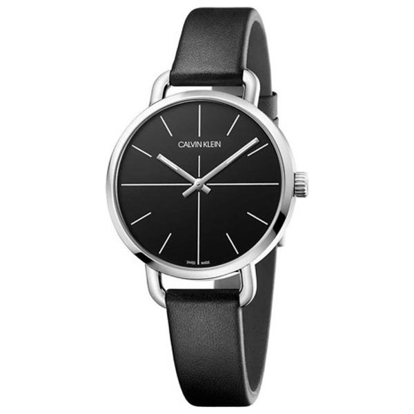  Calvin Klein Watch K7b231cz For Women - Analog Display, Leather Band - Black 