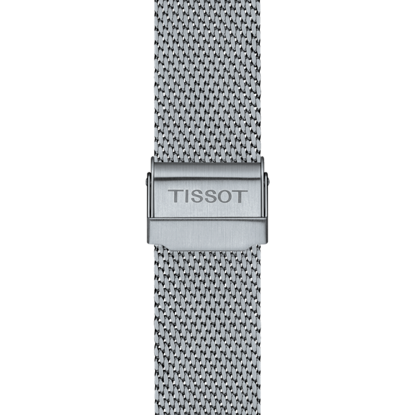  Tissot Watch T1434101101100 For Men - Analog Display, Stainless Steel Band - Silver 