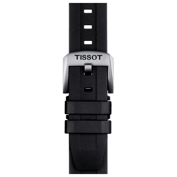  Tissot Watch T1204102705100 For Men - Analog Display, Rubber Band - Black 