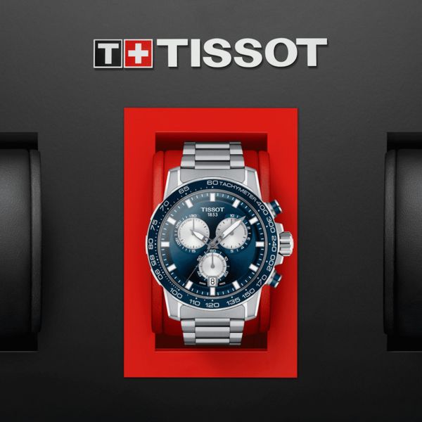  Tissot Watch T1256171104100 For Men - Analog Display, Stainless Steel Band - Silver 