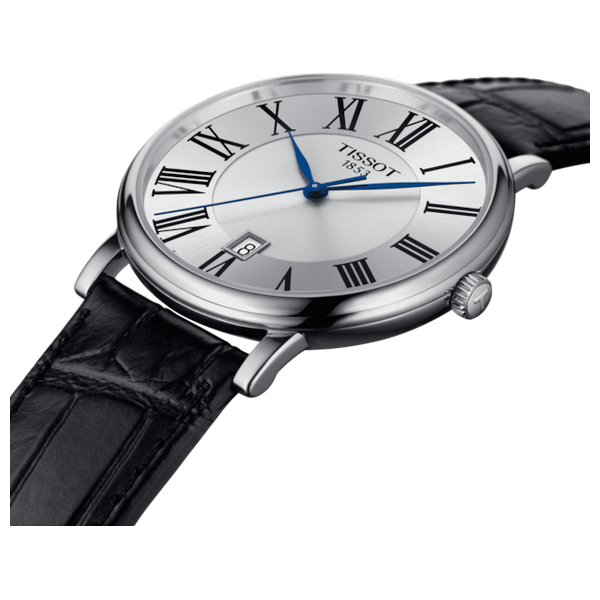  Tissot Watch T1224101603300 For Men - Analog Display, Leather Band - Black 