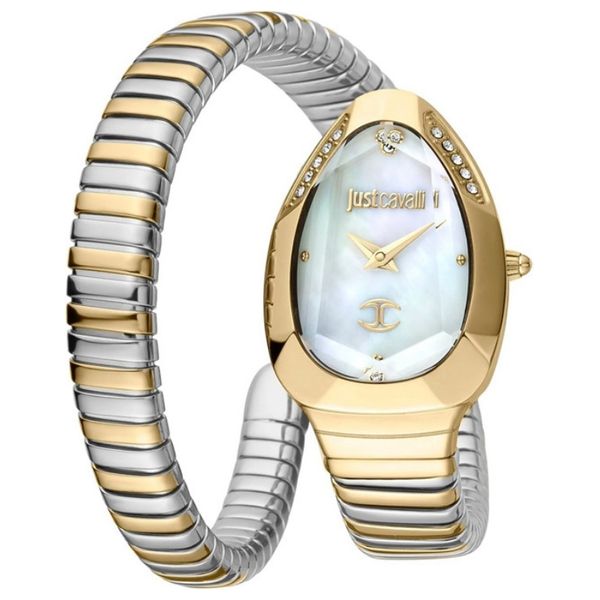  ساعة جست كافالي للنساء 1Jc1l208m0065 - عرض بعقارب, سوار من ستانلس ستيل - سلفر 