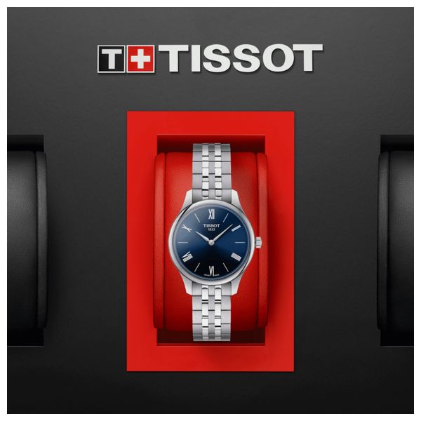  Tissot Watch T0632091104800 For Women - Analog Display, Stainless Steel Band - Gray 