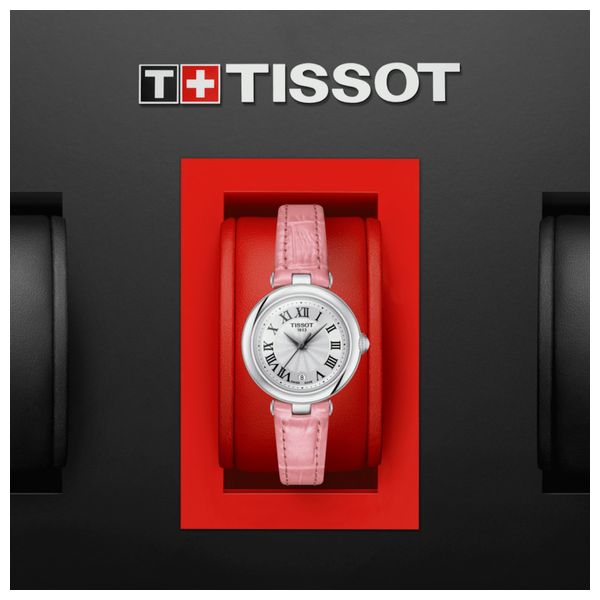  Tissot Watch T1260101601301 For Women - Analog Display, Leather Band - Pink 