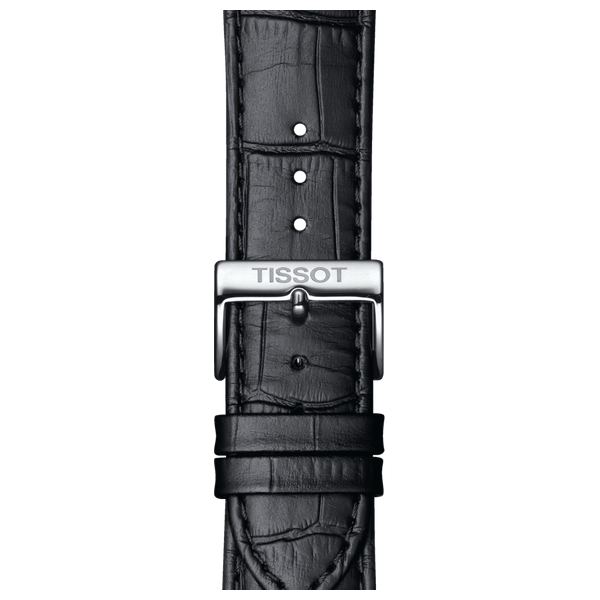  Tissot Watch T1294101605300 For Men - Analog Display, Leather Band - Black 