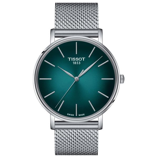  Tissot Watch T1434101109100 For Unisex - Analog Display, Stainless Steel Band - Silver 