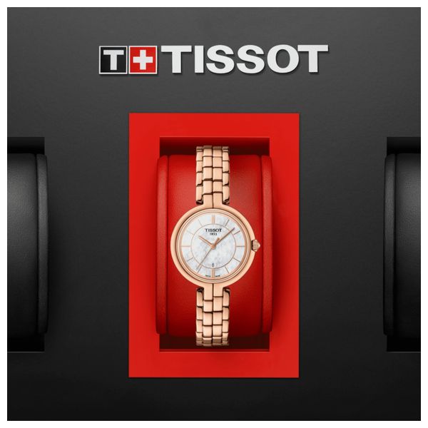  Tissot Watch T0942103311101 For Women - Analog Display, Stainless Steel Band - Bronze 