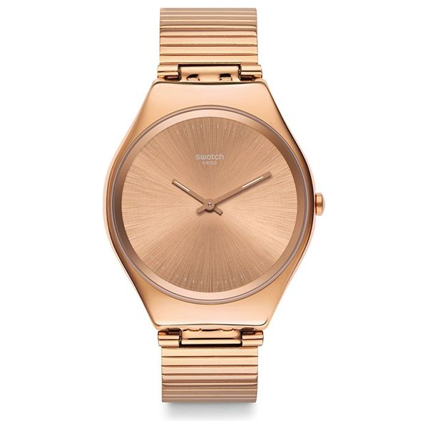 Elryan Swatch Watch SYXG101GG For Unisex Analog Display Stainless Steel Band Bronze