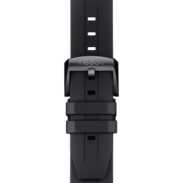  Tissot Watch T1204173705100 For Men - Analog Display, Rubber Band - Black 
