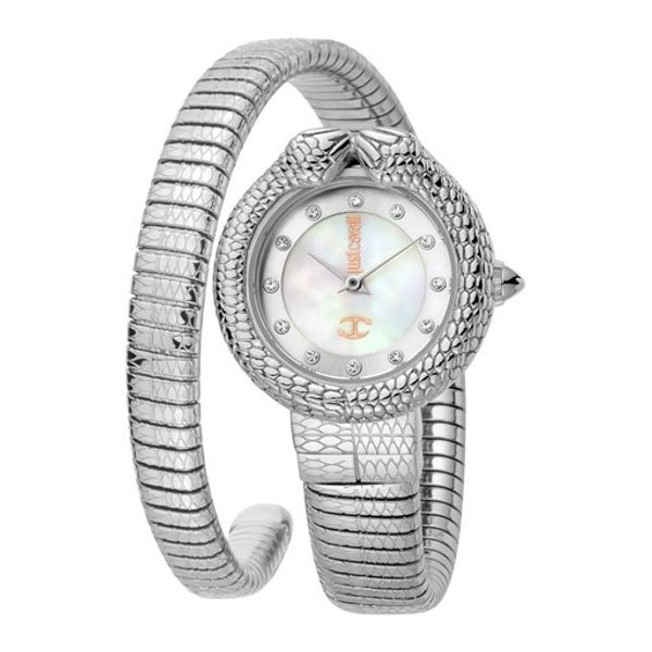  Just Cavalli Watch JC1L161M0015 For Women - Analog Display, Stainless Steel Band - Silver 