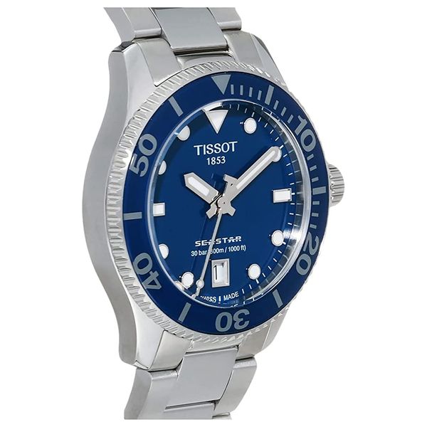  ساعة تيسوت للجنسين T1202101104100 - عرض بعقارب, سوار من الستانلس ستيل - سلفر 