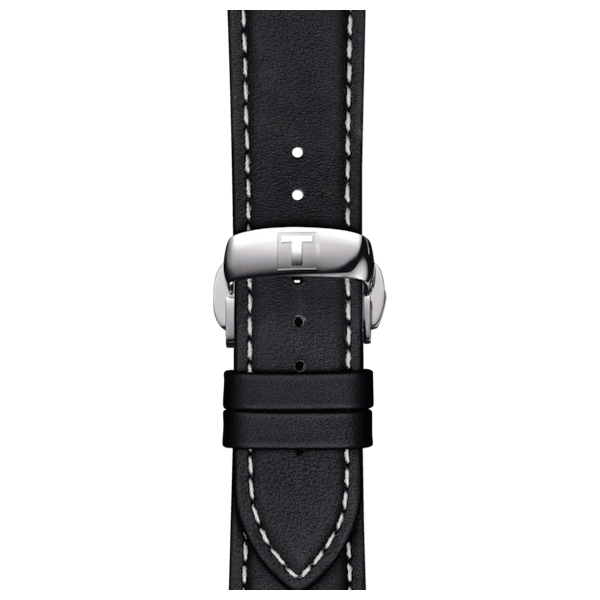  Tissot Watch T1274101605100 For Men - Analog Display, Leather Band - Black 
