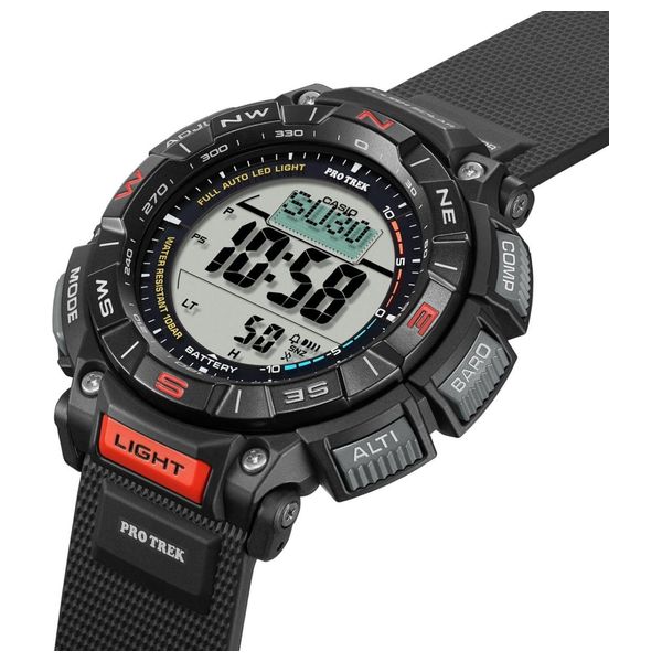  Casio Watch For Men - Digital Display, Resin Band - Black 