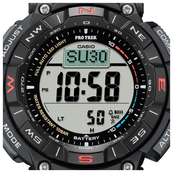  Casio Watch For Men - Digital Display, Resin Band - Black 