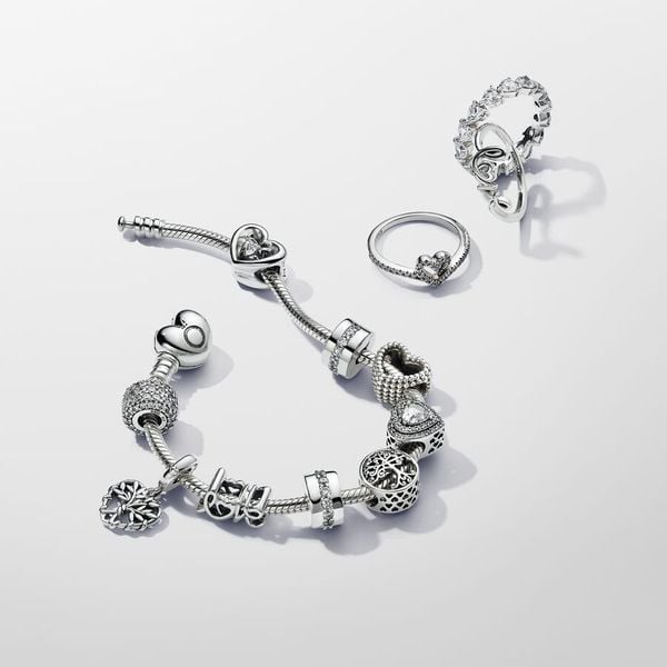  Pandora Heart Shape Women Bracelet - Silver 