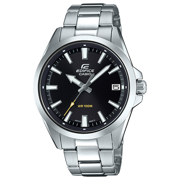 Casio Watch EFV-100D-1AVUDF For Men - Analog Display, Stainless Steel Band - Silver