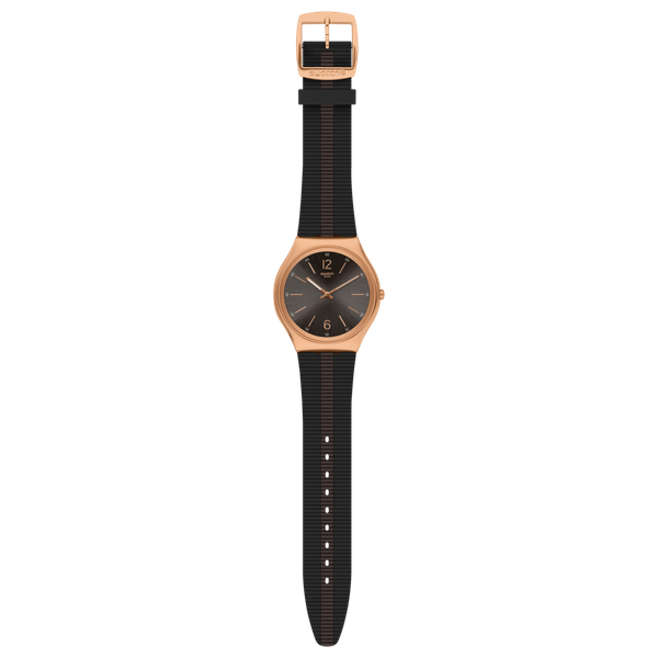  Swatch Watch SS07G102 For Men - Analog Display, Rubber Band - Black 