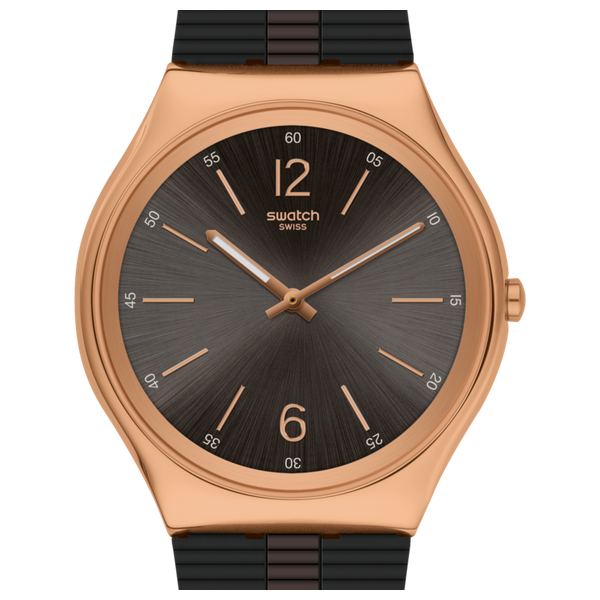  Swatch Watch SS07G102 For Men - Analog Display, Rubber Band - Black 