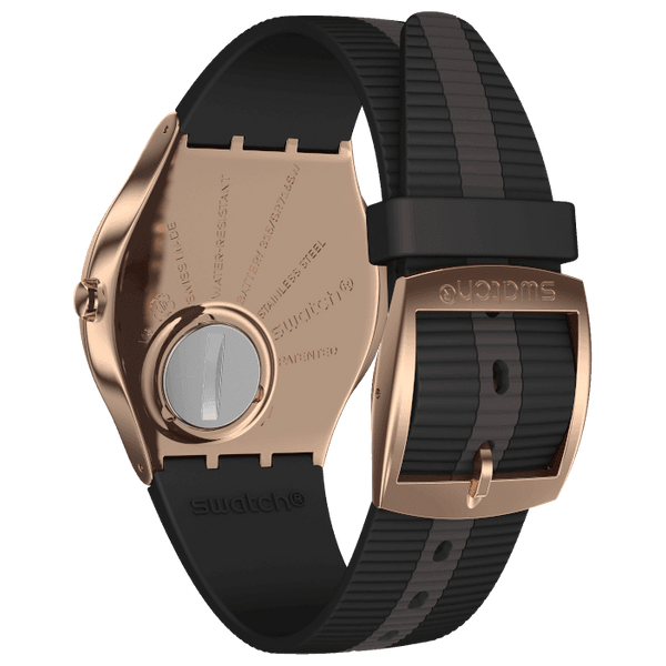  Swatch Watch SS07G102 For Men - Analog Display, Rubber Band - Black 