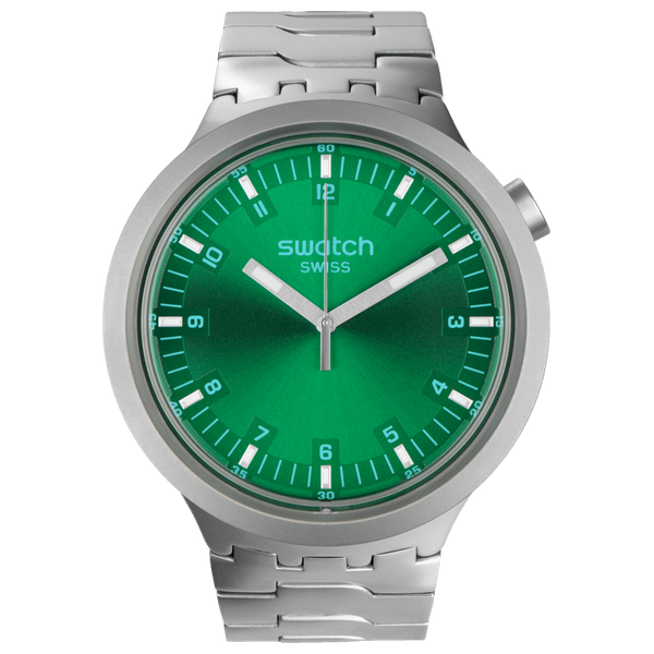  Swatch Watch SB07S101G For Men - Analog Display, Stainless Steel Band - Silver 