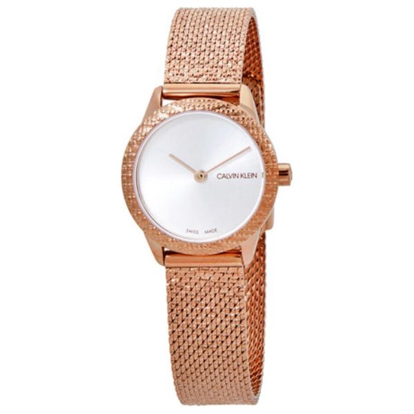  Calvin Klein Watch K3m23u26 For Women - Analog Display, Stainless Steel Band - Rose Gold 