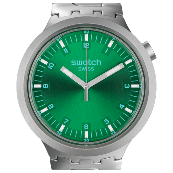  Swatch Watch SB07S101G For Men - Analog Display, Stainless Steel Band - Silver 