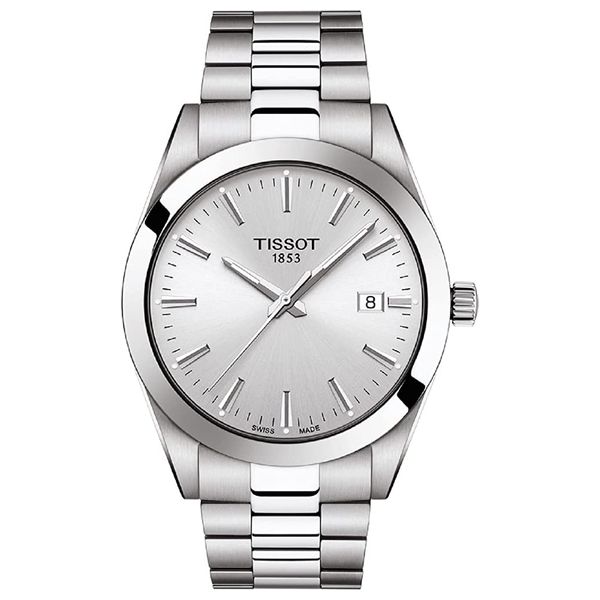  Tissot Watch T1274101103100 For Men - Analog Display, Stainless Steel Band - Silver 