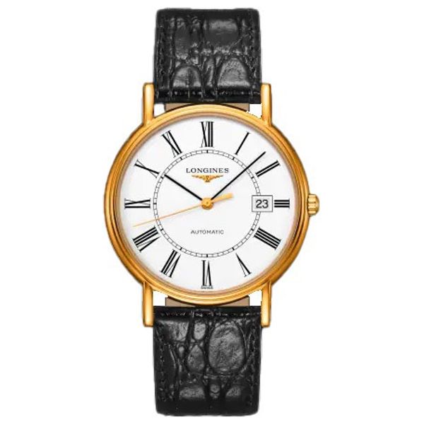 Elryan Longines Watch L47902112 For Women Analog Display Leather Band Black