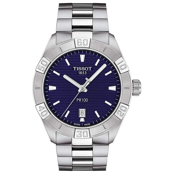  Tissot Watch T1016101104100 For Men - Analog Display, Stainless Steel Band - Silver 