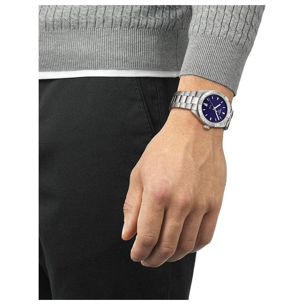  Tissot Watch T1016101104100 For Men - Analog Display, Stainless Steel Band - Silver 