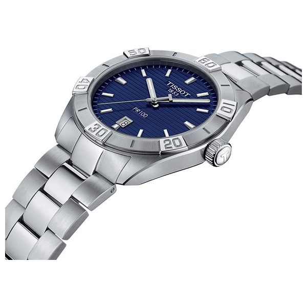  Tissot Watch T1016101104100 For Men - Analog Display, Stainless Steel Band - Silver 