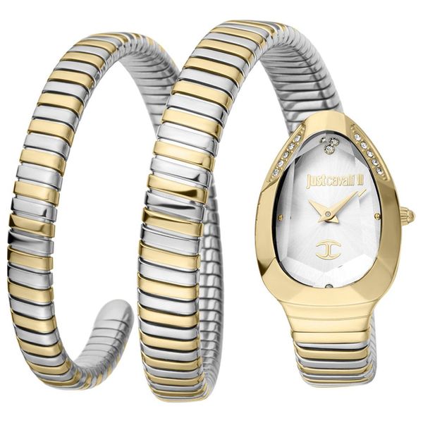 Just Cavalli Watch  Jc1l209m0065 For Women - Analog Display, Stainless Steel Band - Silver 