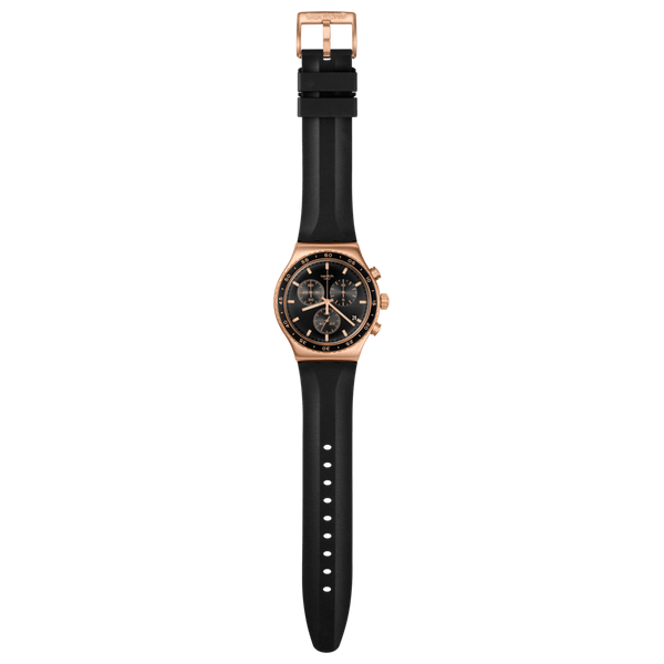  Swatch Watch YVG410 For Men - Analog Display, Stainless Steel Band - Silver 