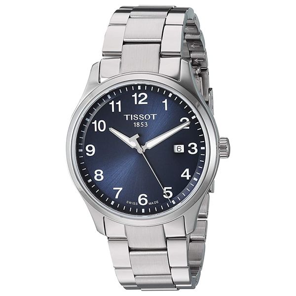  Tissot Watch T1164101104700 For Men - Analog Display, Stainless Steel Band - Silver 