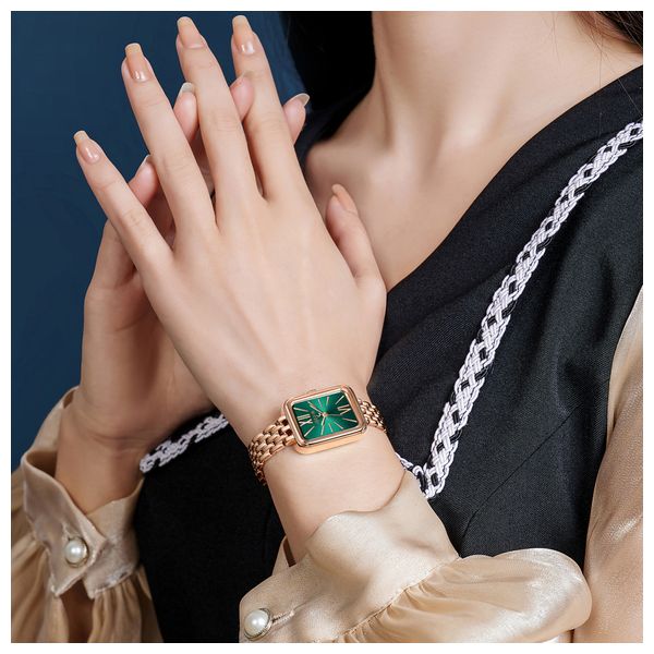 ساعة جوليوس للنساء JA-1350C - عرض بعقارب, سوار من ستانلس ستيل - ذهبي