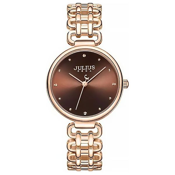  JULIUS Watch JA-1374 For Women - Analog Display, Stainless Steel Band - Rose 
