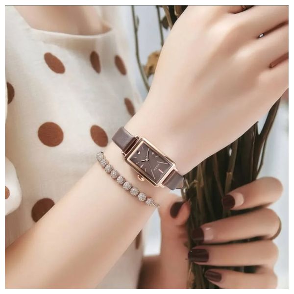 JULIUS Watch JA-941 For Women - Analog Display, Leather Band - Gold