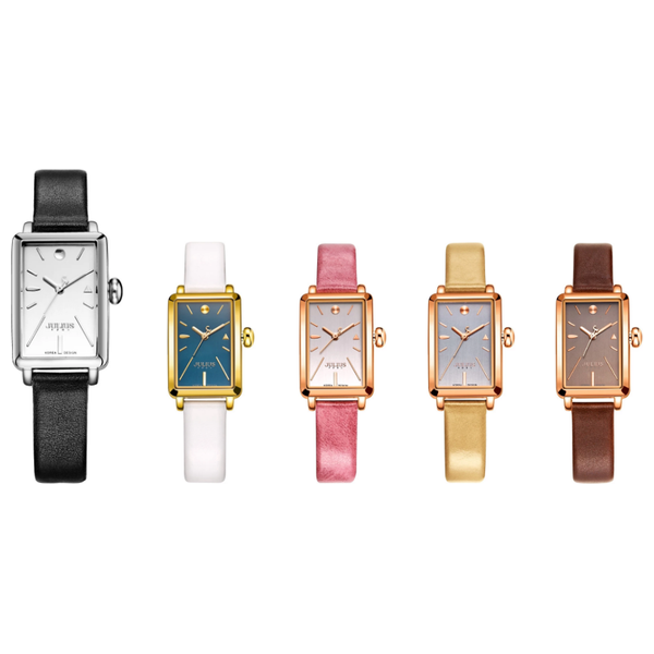 JULIUS Watch JA-941 For Women - Analog Display, Leather Band - Gold