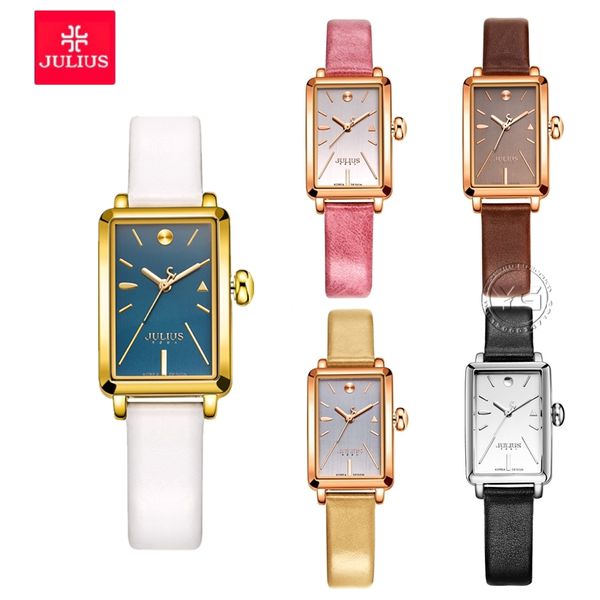 JULIUS Watch JA-941 For Women - Analog Display, Leather Band - Gold