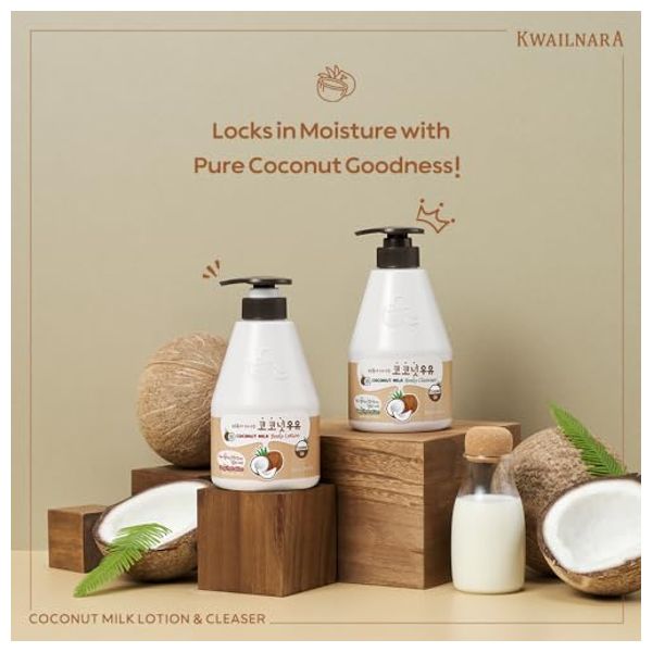 WelCos Coconut Milk Body Lotion - Moisturizes & Enhances Skin Elasticity, 560g