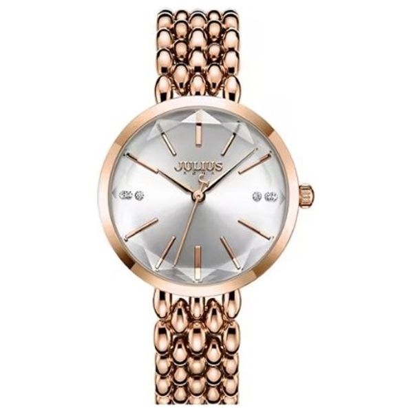  JULIUS Watch JA-1193 For Women - Analog Display, Stainless Steel Band - Rose 
